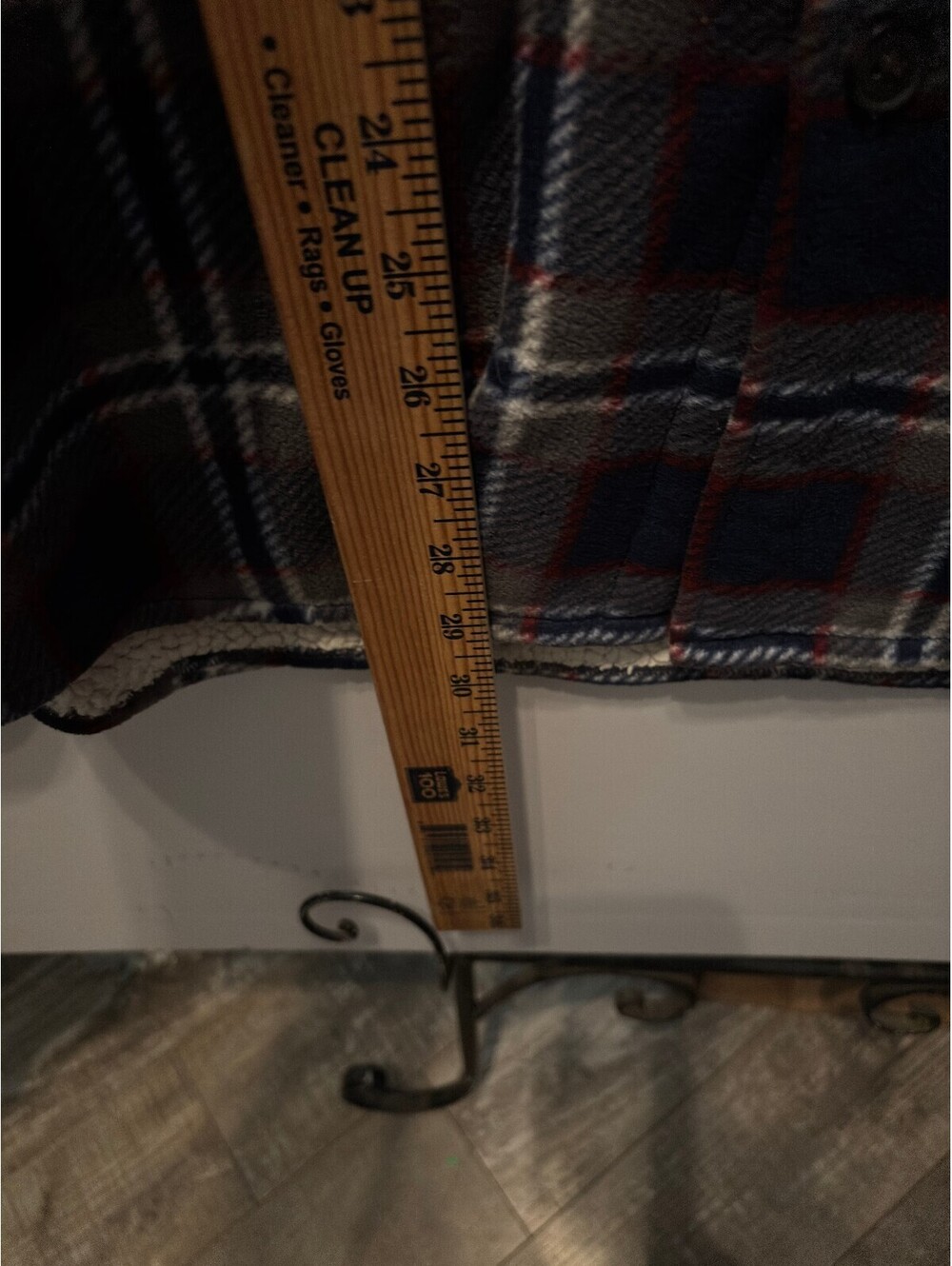 Legendary Whitetails Fleece Lined Plaid Flannel Shirt Jacket Blue Red Mens L - Picture 8 of 9